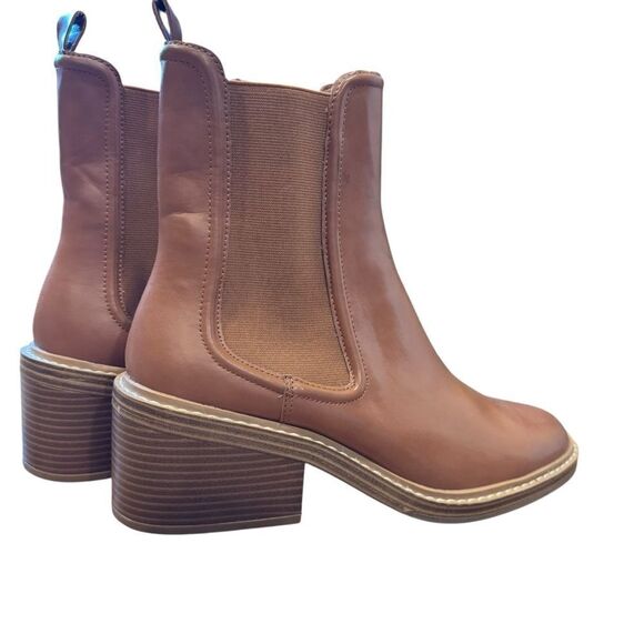 Revolve STEVEN by Steve Madden Cabell Chelsea Bootie Leather Ankle Boots NWOT - Picture 4 of 11